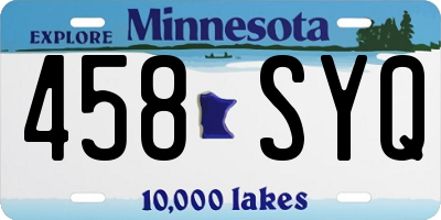 MN license plate 458SYQ
