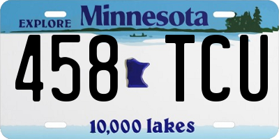 MN license plate 458TCU