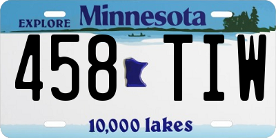 MN license plate 458TIW