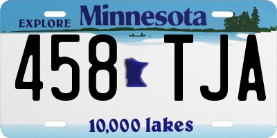 MN license plate 458TJA