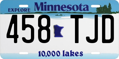 MN license plate 458TJD