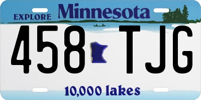 MN license plate 458TJG