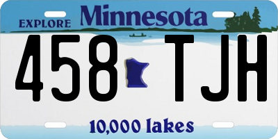 MN license plate 458TJH