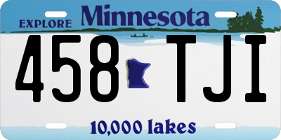 MN license plate 458TJI