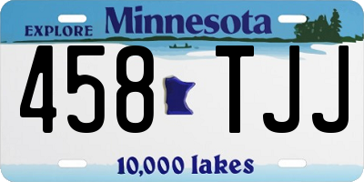 MN license plate 458TJJ