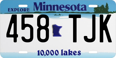 MN license plate 458TJK