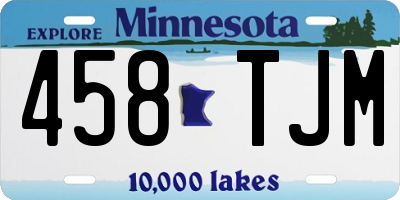 MN license plate 458TJM