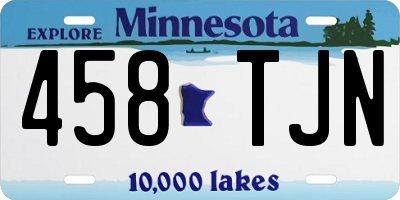 MN license plate 458TJN