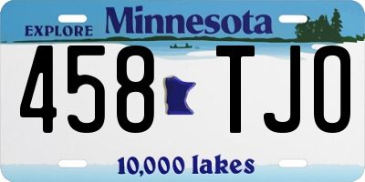 MN license plate 458TJO