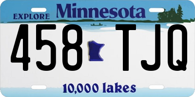 MN license plate 458TJQ
