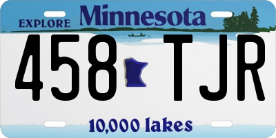 MN license plate 458TJR