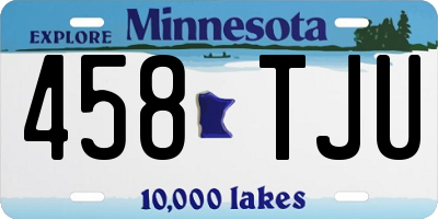 MN license plate 458TJU