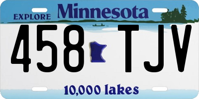 MN license plate 458TJV