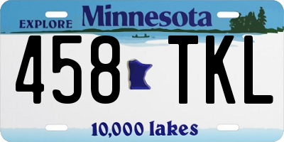 MN license plate 458TKL