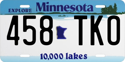 MN license plate 458TKO