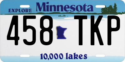 MN license plate 458TKP