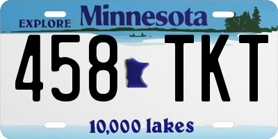 MN license plate 458TKT