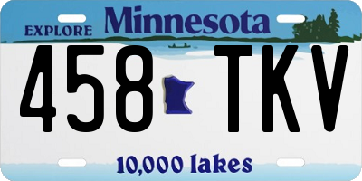 MN license plate 458TKV
