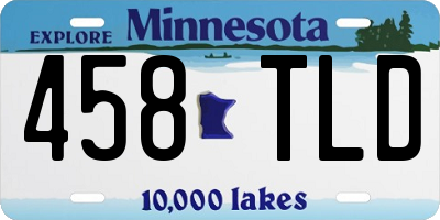 MN license plate 458TLD