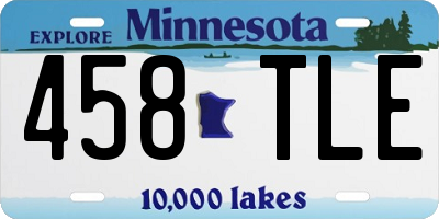 MN license plate 458TLE