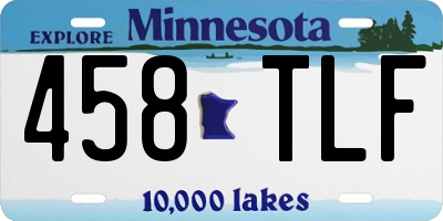 MN license plate 458TLF