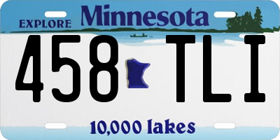MN license plate 458TLI