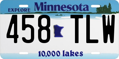 MN license plate 458TLW