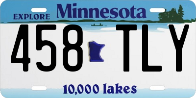 MN license plate 458TLY