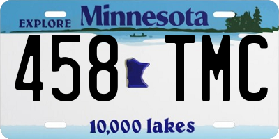 MN license plate 458TMC