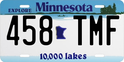 MN license plate 458TMF