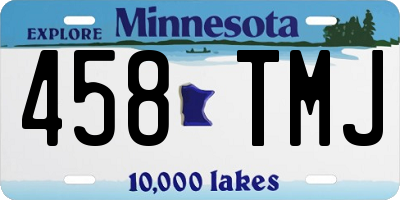 MN license plate 458TMJ