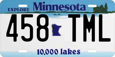 MN license plate 458TML