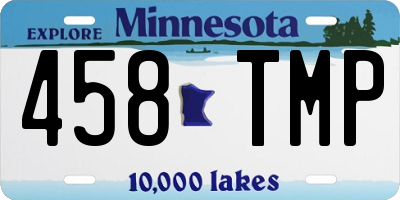 MN license plate 458TMP