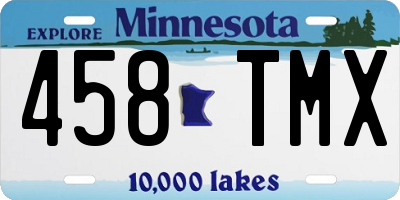 MN license plate 458TMX