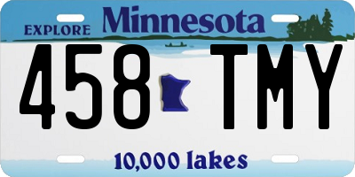 MN license plate 458TMY