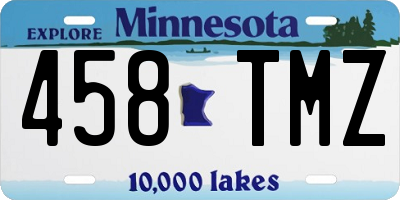 MN license plate 458TMZ