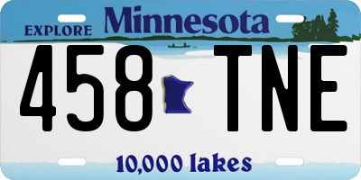 MN license plate 458TNE