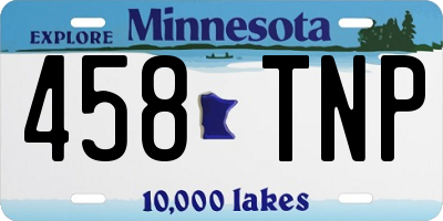 MN license plate 458TNP