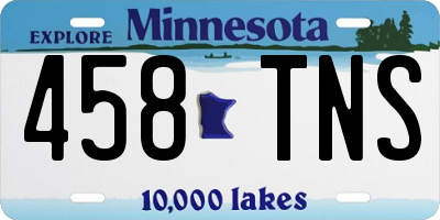 MN license plate 458TNS