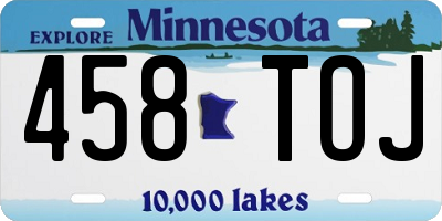 MN license plate 458TOJ