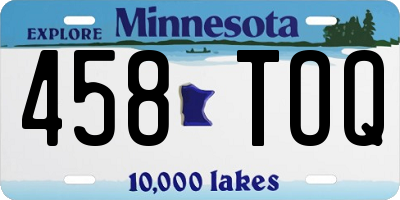MN license plate 458TOQ