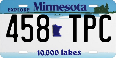 MN license plate 458TPC