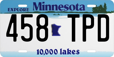 MN license plate 458TPD