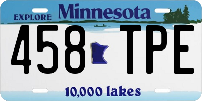 MN license plate 458TPE