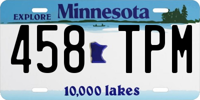 MN license plate 458TPM