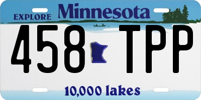 MN license plate 458TPP