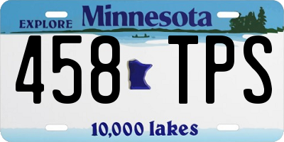 MN license plate 458TPS