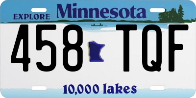 MN license plate 458TQF
