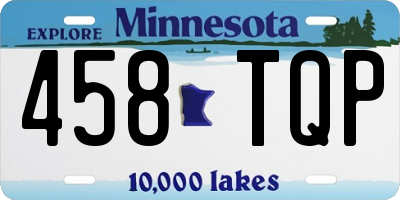MN license plate 458TQP