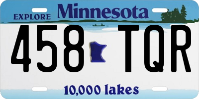 MN license plate 458TQR
